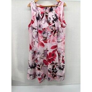 Gabby‎ Sky Women's Plus Size 18W Floral Dress Sleeveless Zip Back Fit & Flare